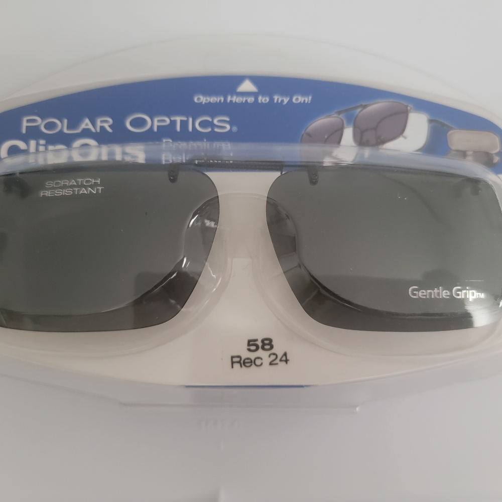 Black Clip-On Glasses with Polarized Lenses